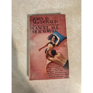 John D MacDonald Cancel All Our Vows Vintage 1969 Pyramid Paperback Pulp Fiction